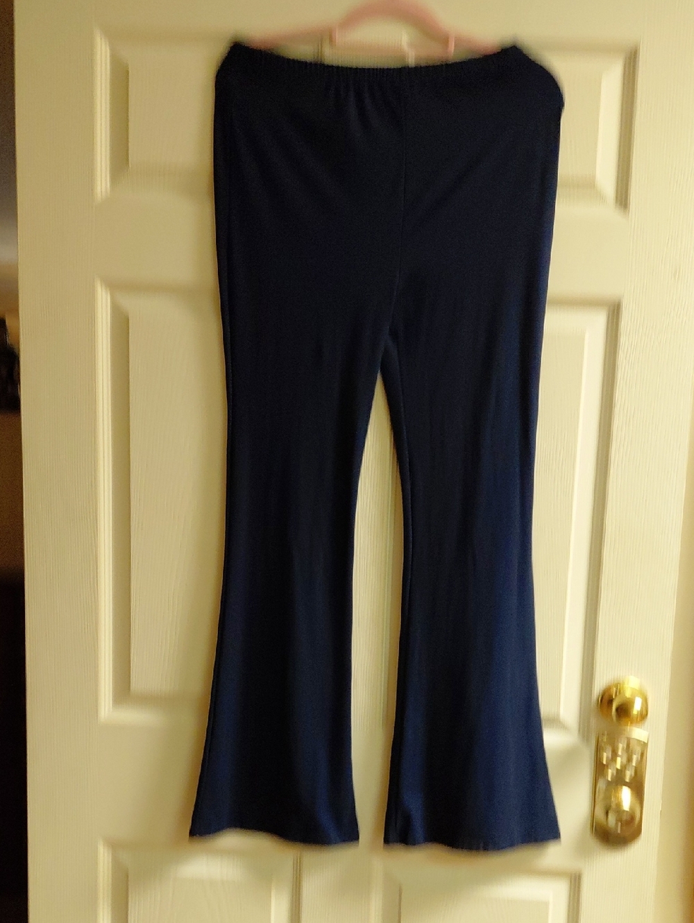 Women's Navy Flared Leggings